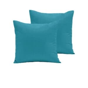 Pair of 280TC Polyester Cotton European Pillowcases Peacock