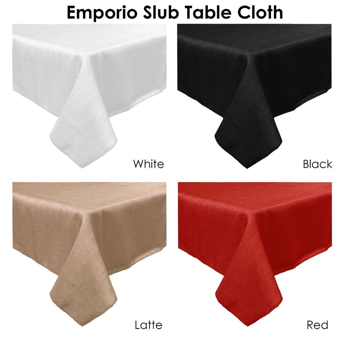 Emporio Slub Table Cloth White 130 x 180 cm - V442-ABR-TABLEC-EMPORIOSLUB180CM-WHITE-RE Emporio Slub Table Cloth White 130 x 180 cm - Image 2