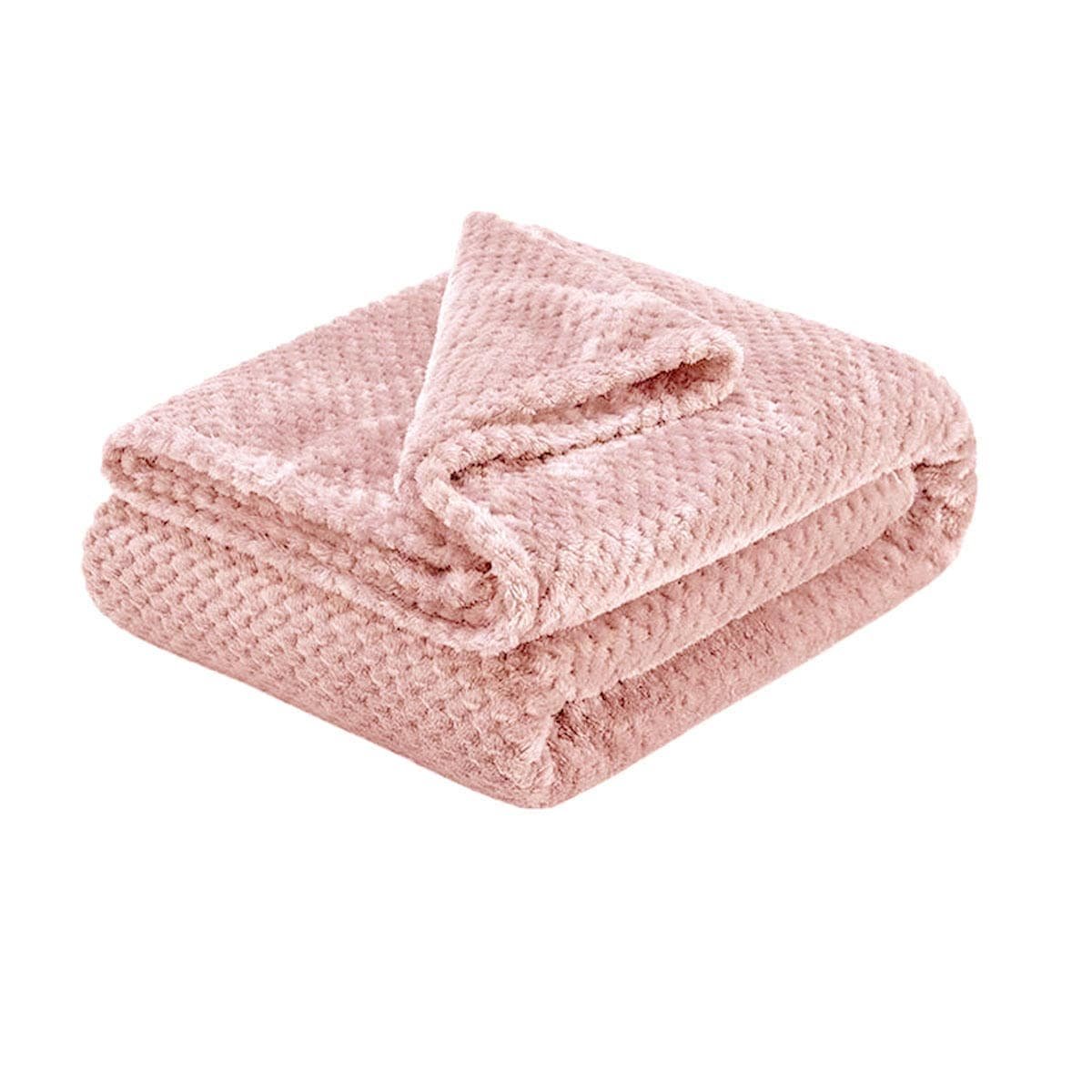 Soft Diamond Fleece Throw Rug/Blanket Pink - V442-ABR-THROW-DIAMONDFLEECE200-PINK-RE Soft Diamond Fleece Throw Rug/Blanket Pink
