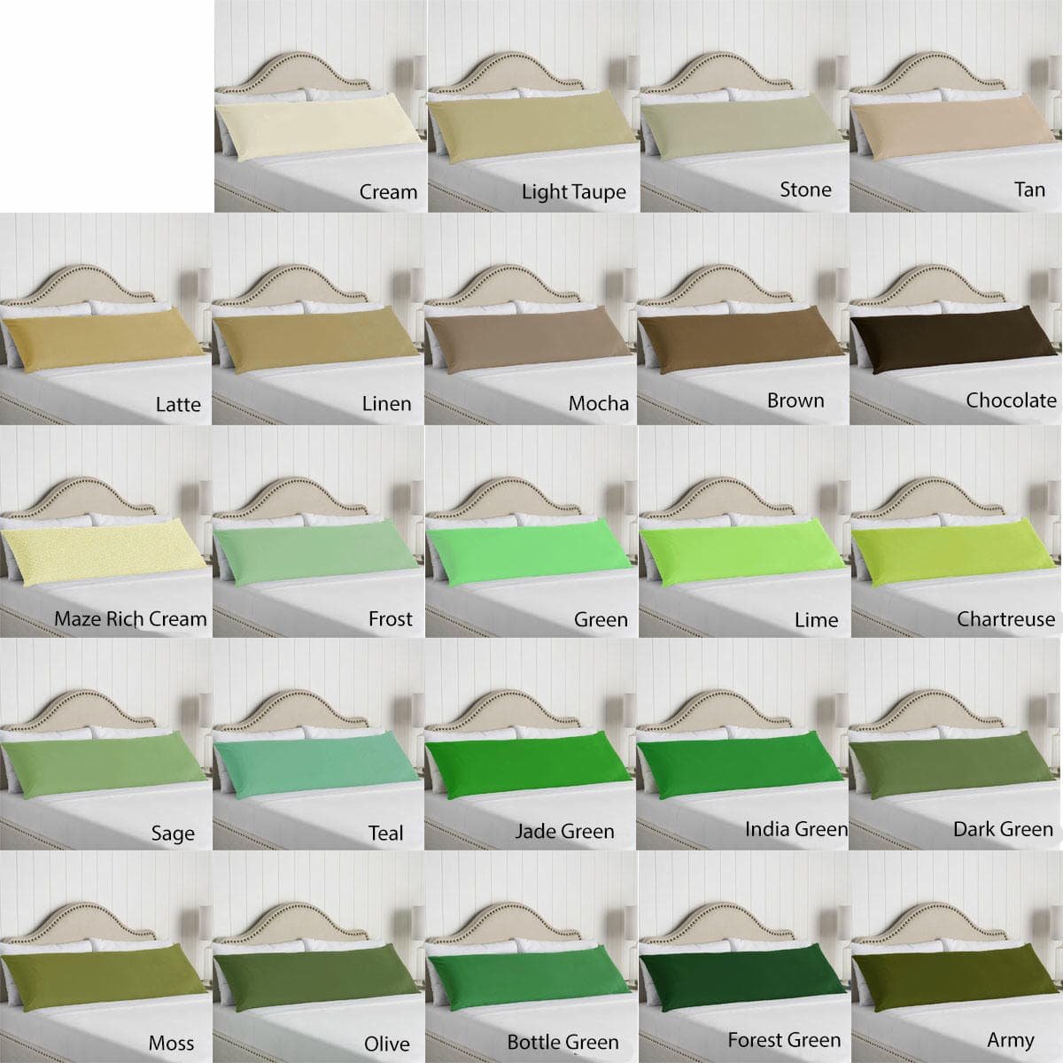 Artex 100% Cotton Body Pillowcase Lime - V442-ATX-PILLOWC-COTTONBODY-LIME-BO Artex 100% Cotton Body Pillowcase Lime - Image 2