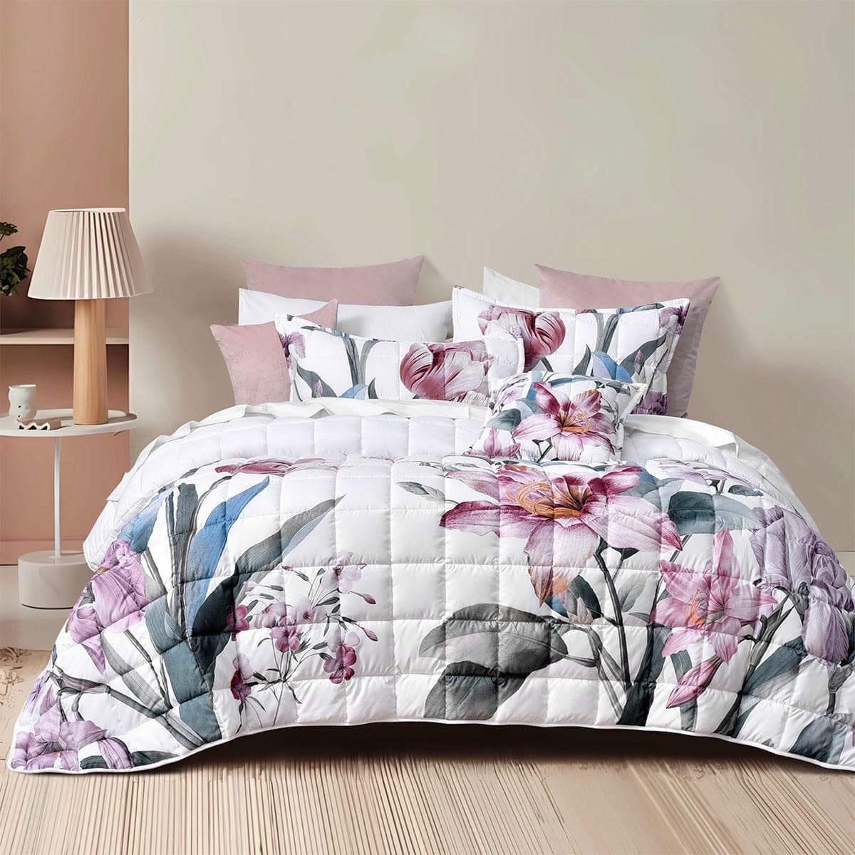 V442 BCA BEDSPREAD CARMELA WHITE QS 158717 00