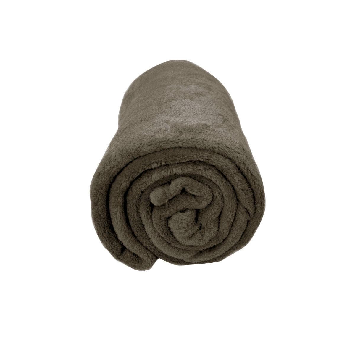 V442 BZO THROW SOLIDCORALFLEECE WALNUT RE 183879 00
