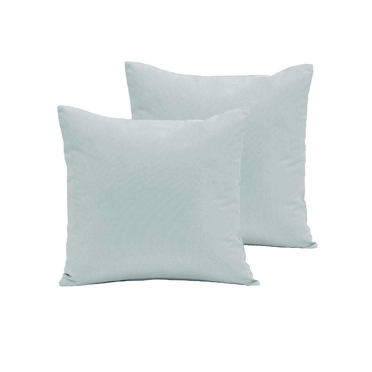 Pair of Polyester Cotton European Pillowcases Ice Blue - V442-END-PILLOWC-POLYCOTTON-ICEBLUE-EU Pair of Polyester Cotton European Pillowcases Ice Blue