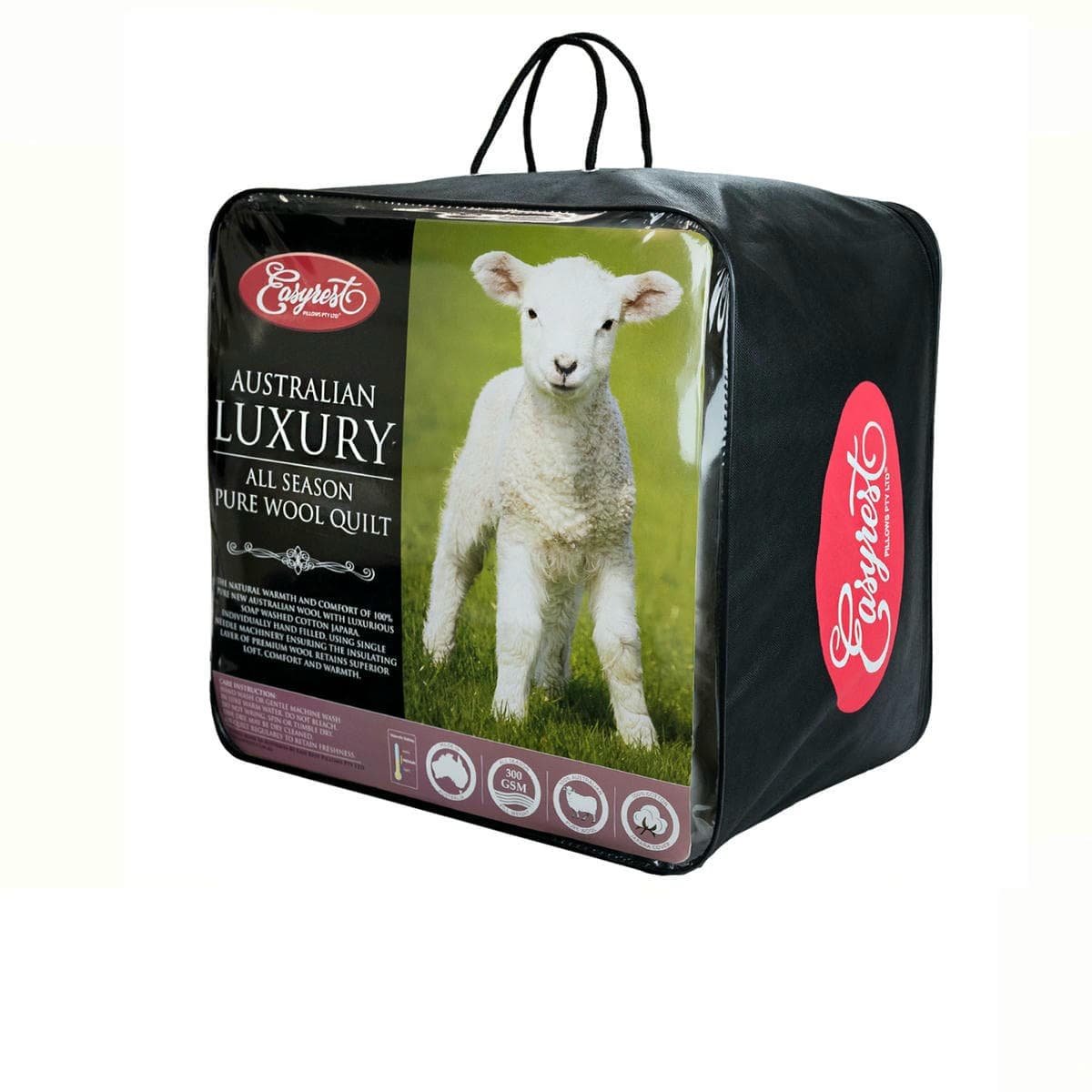 Easyrest 300GSM Easyrest Australian Wool Quilt Queen - V442-ERT-QUILT-300GSMWOOL-NATURAL-QS Easyrest 300GSM Easyrest Australian Wool Quilt Queen