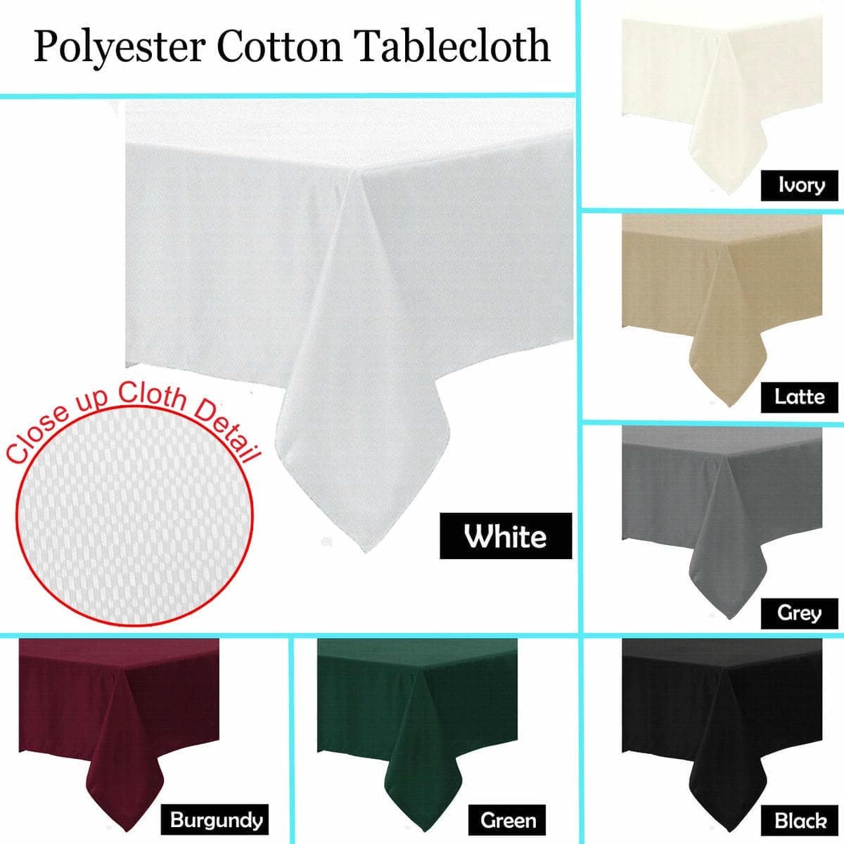 Polyester Cotton Tablecloth Ivory 220 cm Round - V442-GNA-TABLEC-POLYCOTTON220-IVORY-RD V442 GNA TABLEC POLYCOTTON220 IVORY RD 141656 01