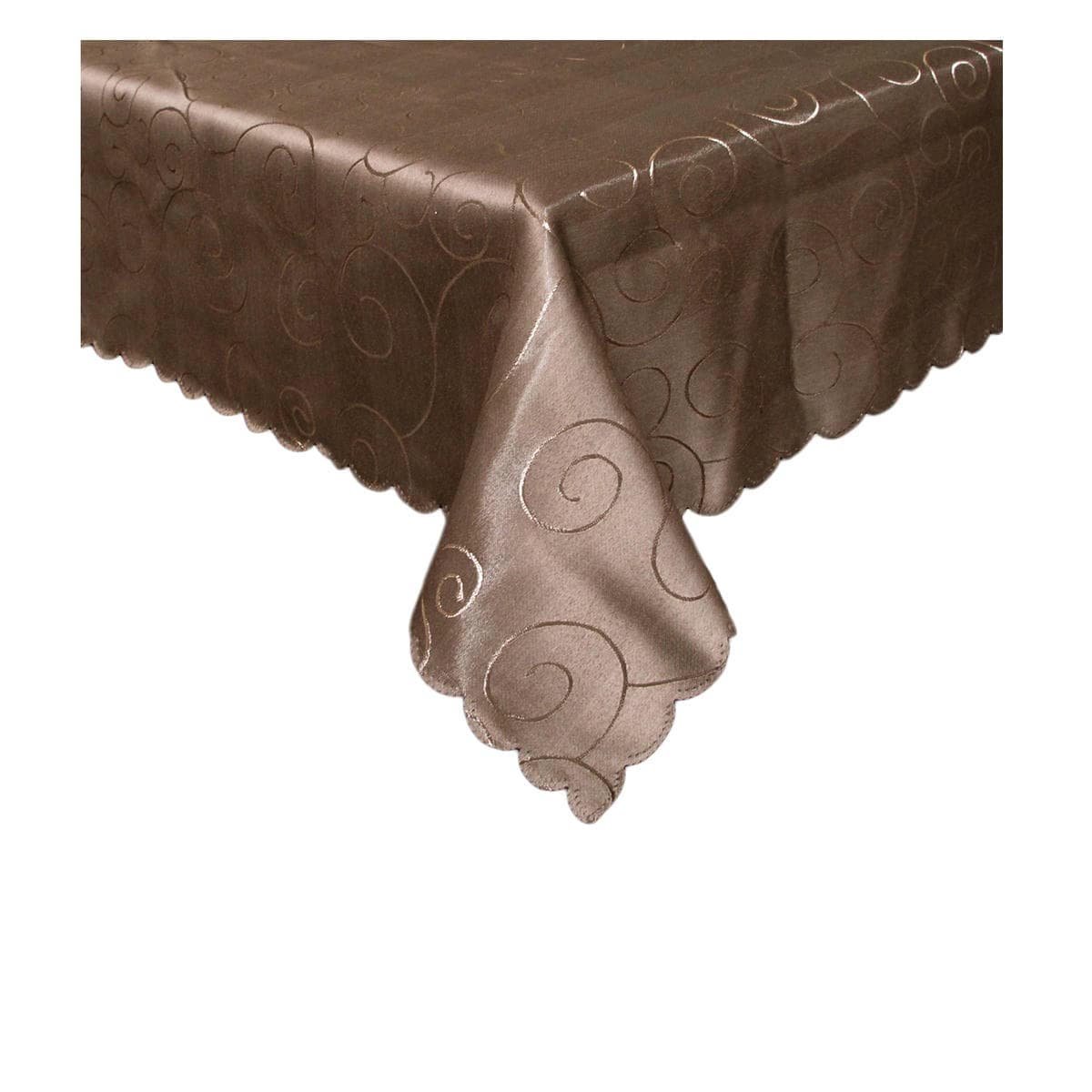 V442 GNA TABLEC SWIRLS180CM CHOCOLATE RD 141637 00