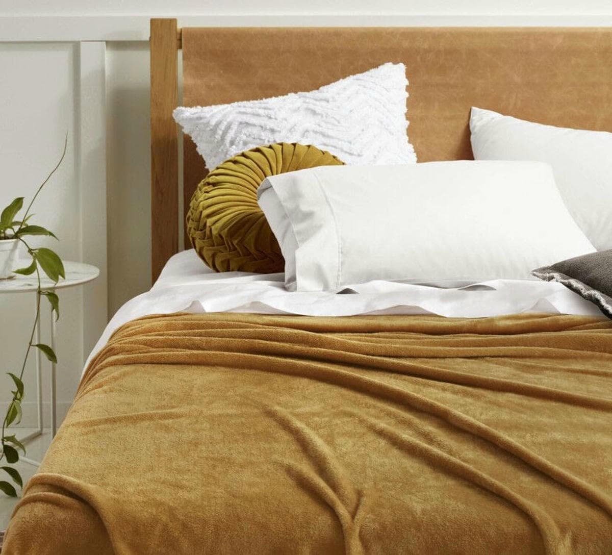 Accessorize Super Soft Blanket Queen/King Gold Harmony - V442-HIN-BLANKET-SUPERSOFT-GOLDHARMONY-QS Accessorize Super Soft Blanket Queen/King Gold Harmony