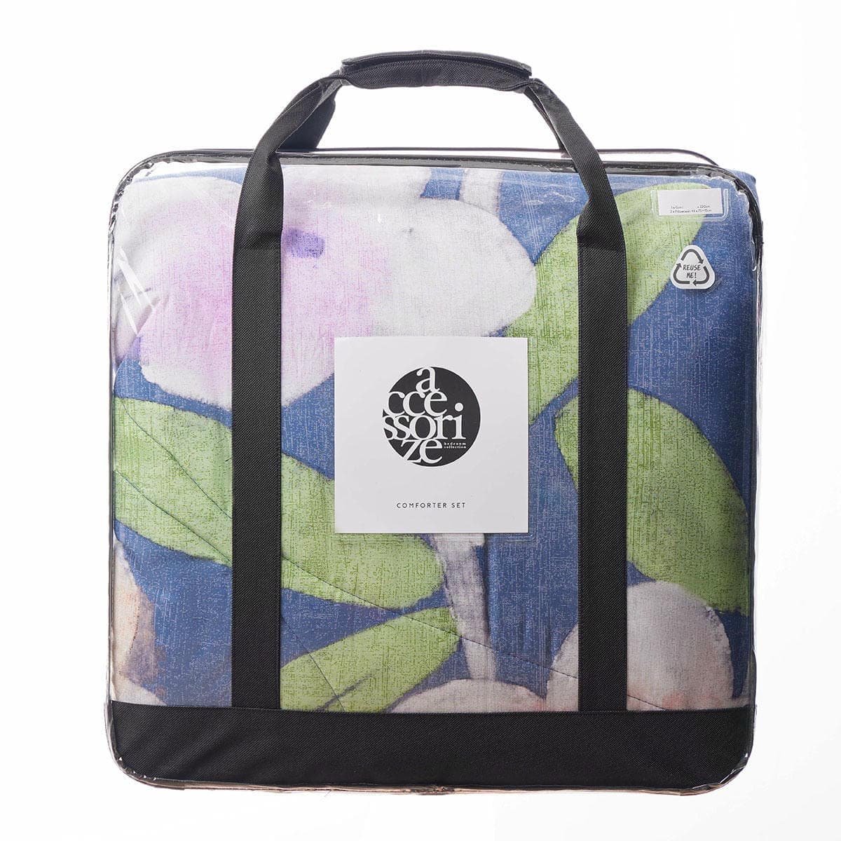 Accessorize Bella Blue Floral 3 Piece Comforter Set King - V442-HIN-COMFORTER-BELLA-BLUE-KI V442 HIN COMFORTER BELLA BLUE KI 202502280853 03