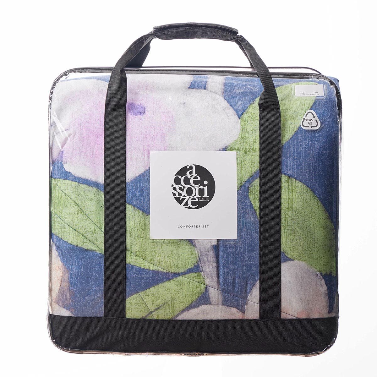 Accessorize Bella Blue Floral 3 Piece Comforter Set Queen - V442-HIN-COMFORTER-BELLA-BLUE-QS V442 HIN COMFORTER BELLA BLUE QS 202502280852 03