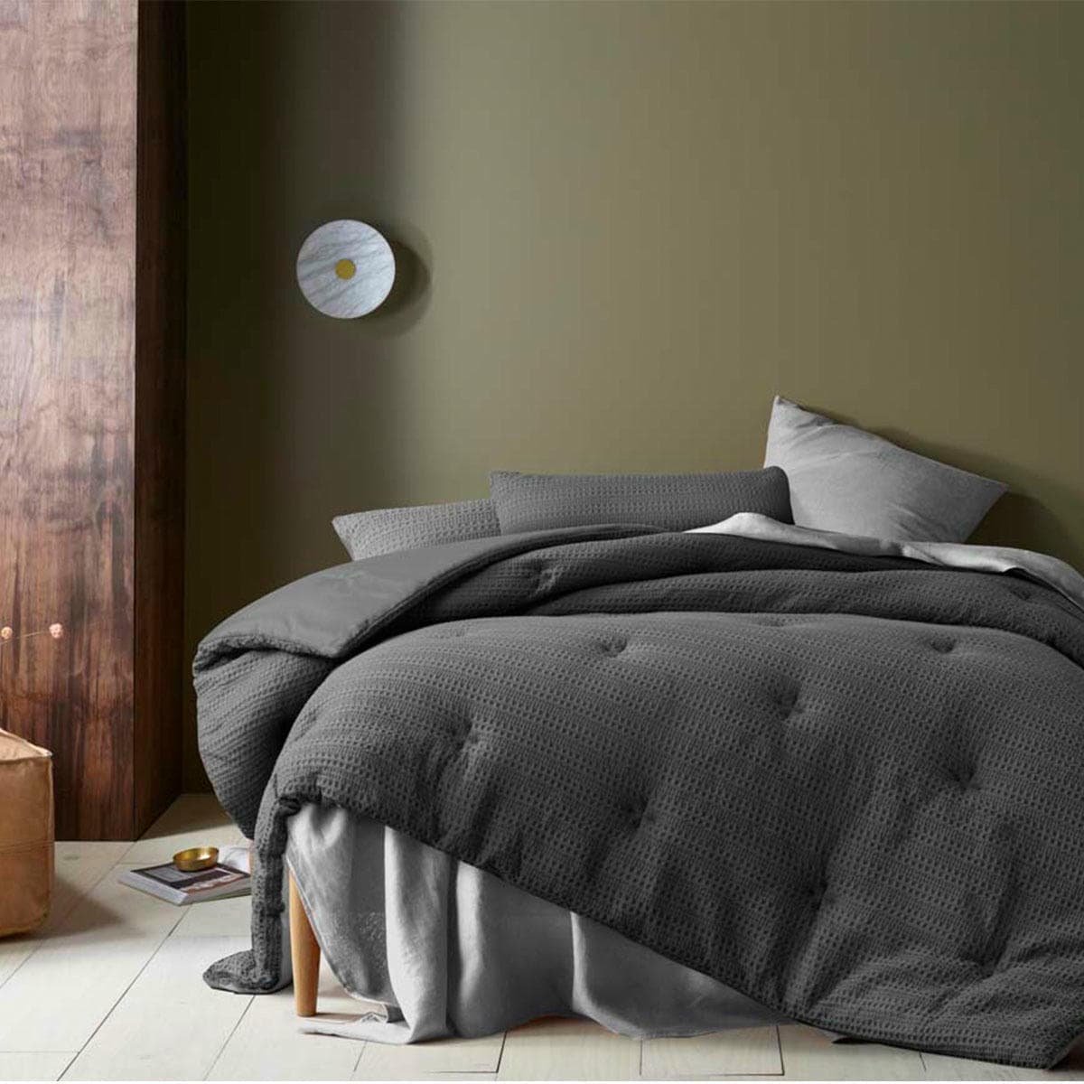 V442 HIN COMFORTER SOHOWAFFLE DARKGREY QS 158458 00