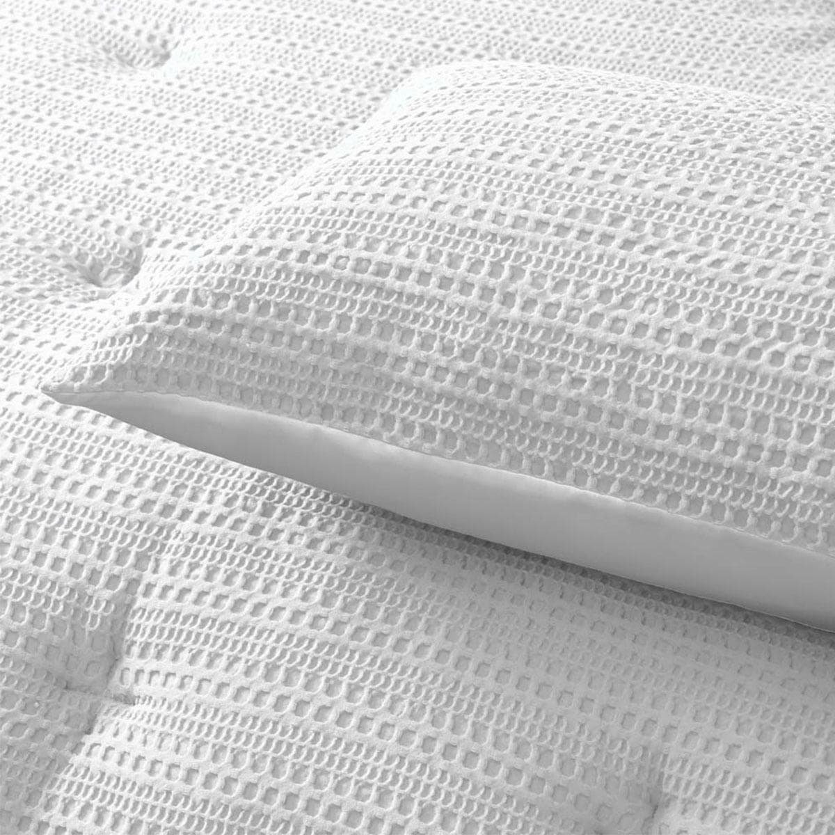 Accessorize Soho Waffle White 3 Piece Comforter Set King - V442-HIN-COMFORTER-SOHOWAFFLE-WHITE-KI V442 HIN COMFORTER SOHOWAFFLE WHITE KI 158461 02