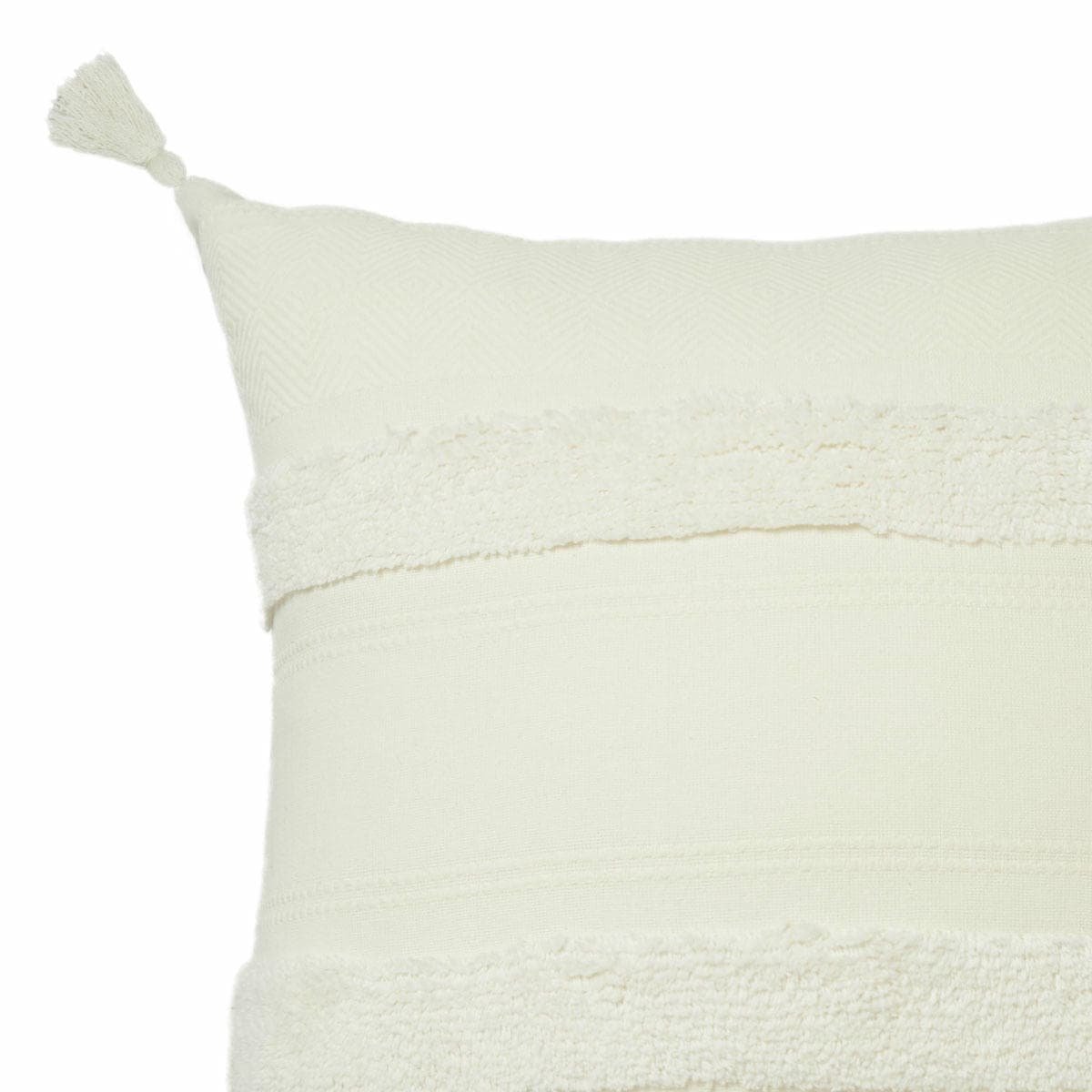 Accessorize Indra Cotton Cushion Cover Off White - V442-HIN-CUSHIONC-INDRA-OFFWHITE-SQ Accessorize Indra Cotton Cushion Cover Off White - Image 2
