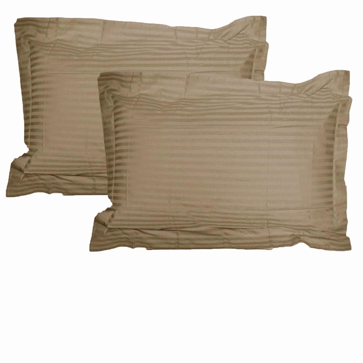 Accessorize 325TC Pair of Stripe Jumbo / Queen Pillowcases Mocha - V442-HIN-PILLOWC-STRIPE-MOCHA-QS Accessorize 325TC Pair of Stripe Jumbo / Queen Pillowcases Mocha