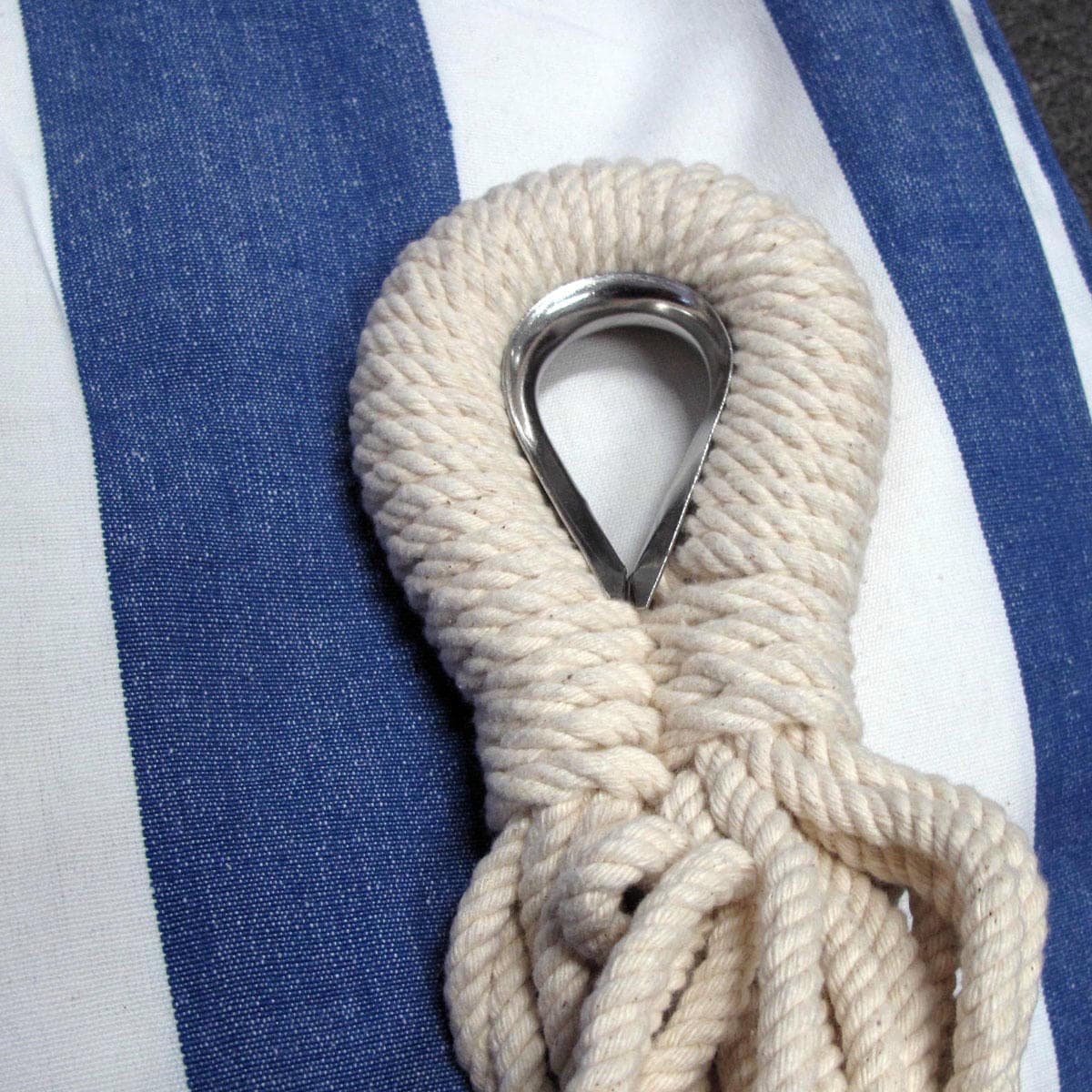 IDC Homewares Red Striped Single Size Cotton Hammock 150 x 205 cm - V442-IDC-MISC-HAMMOCKSTRIPED-RED-SH IDC Homewares Red Striped Single Size Cotton Hammock 150 x 205 cm - Image 2