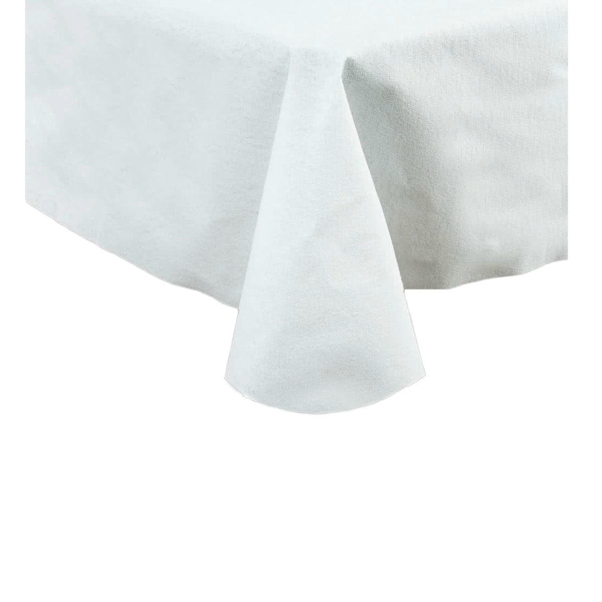 IDC Homewares White Table Cloth Round - V442-IDC-TABLEC-COTTON-WHITE-RD IDC Homewares White Table Cloth Round