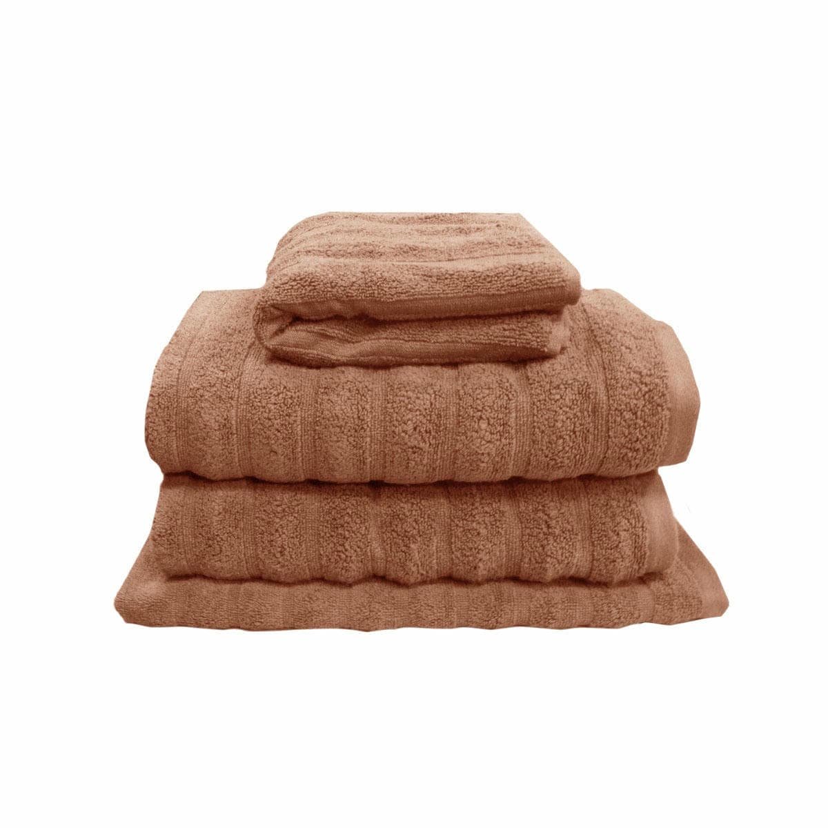 J Elliot Home Set of 4 George Collective Cotton Bath Towel Set Terracota - V442-IDC-TOWEL-SETOF4GEORGEBATH-TERRACOTA-RE J Elliot Home Set of 4 George Collective Cotton Bath Towel Set Terracota