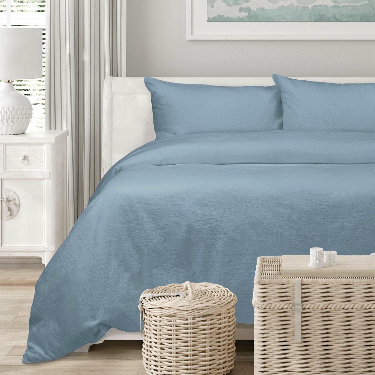 Algodon Romy Blue Cotton Jacquard Quilt Cover Set King - V442-INT-QUILTCS-ROMYJACQUARD-BLUE-KI V442 INT QUILTCS ROMYJACQUARD BLUE KI 202507031626 02