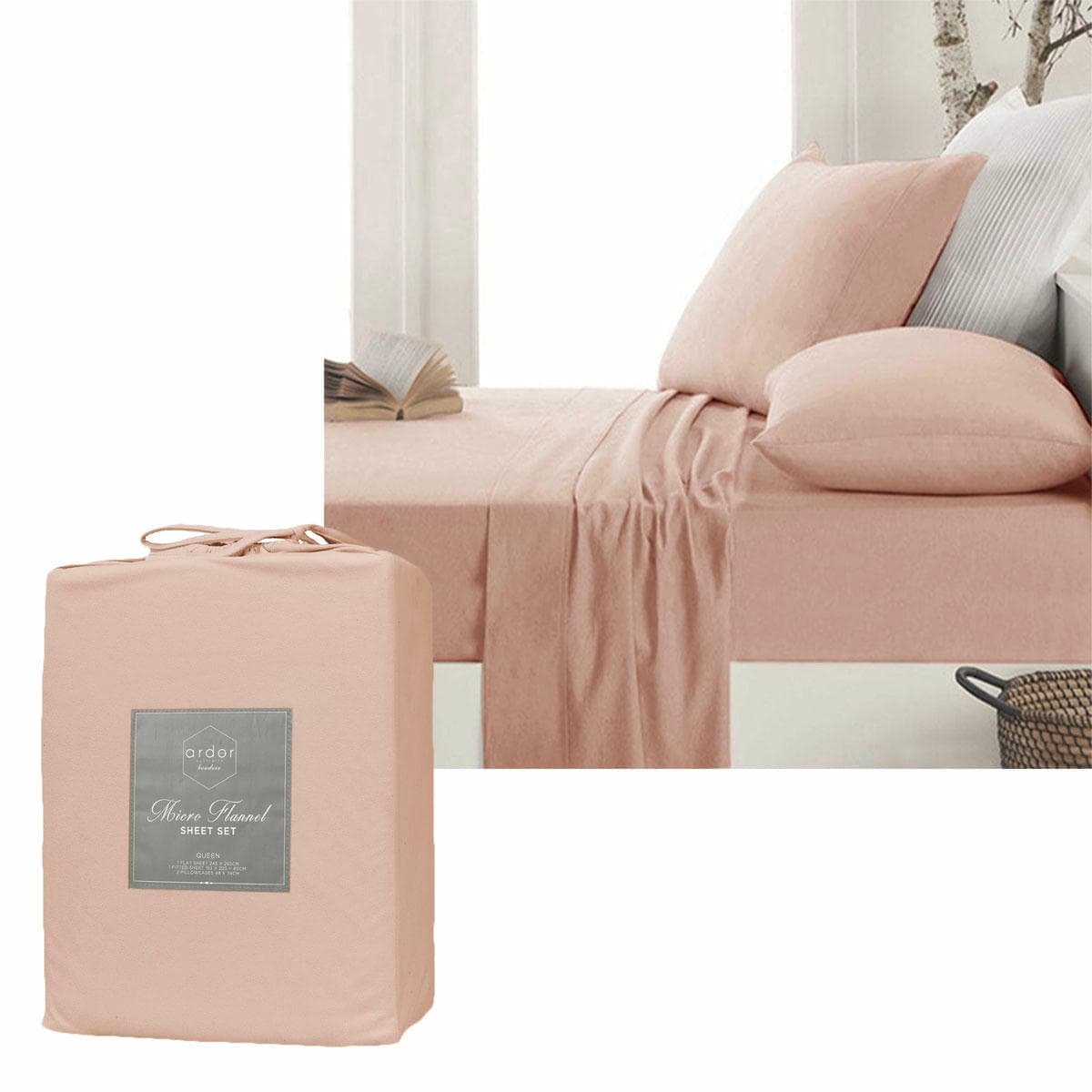 V442 INT SHEETS ARDORMICROFLANNEL PINK KI 141442 00