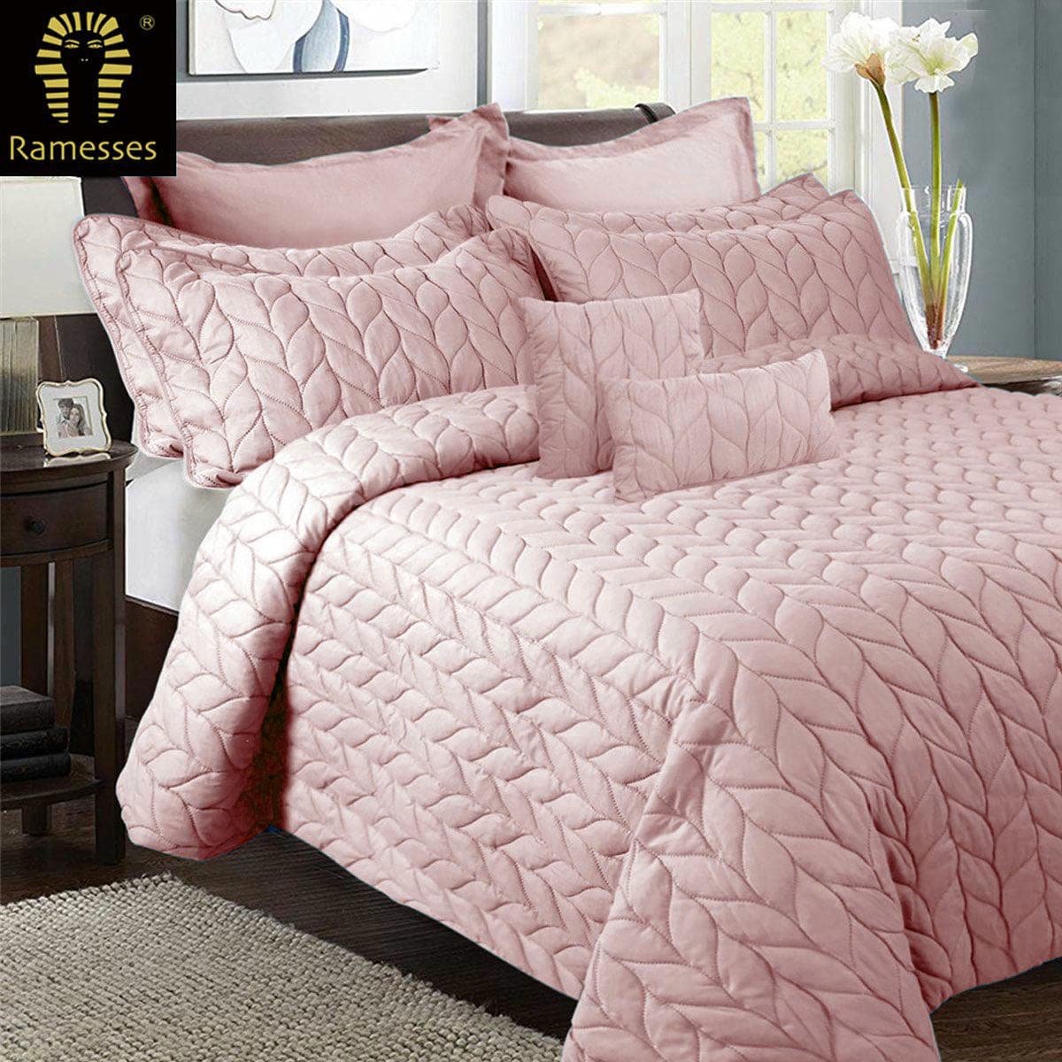 V442 KIT COMFORTER 9PCESULTRASONIC ROSEPINK QS 146453 00