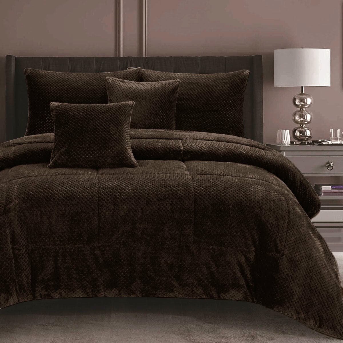 V442 KIT COMFORTER WAFFLEFLEECE MOCHA DS 173518 00