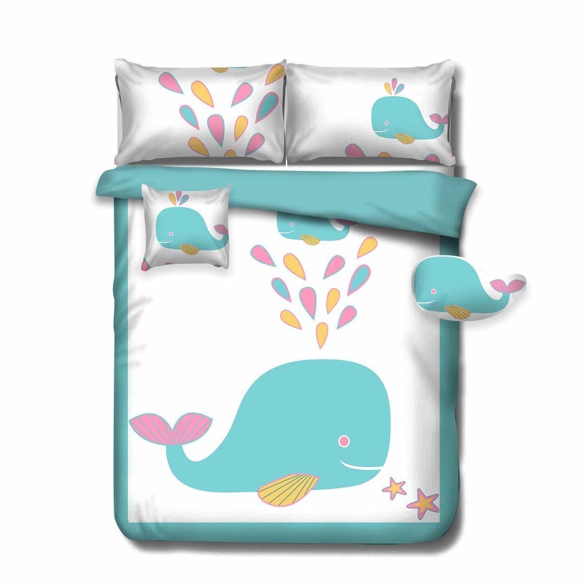 V442 KIT COMFORTER WHALE BABYBLUE DS 173572 00