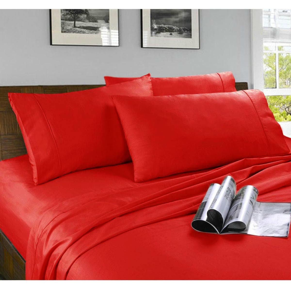 V442 KIT SHEETS MICROFIBRE RED DS 158676 00