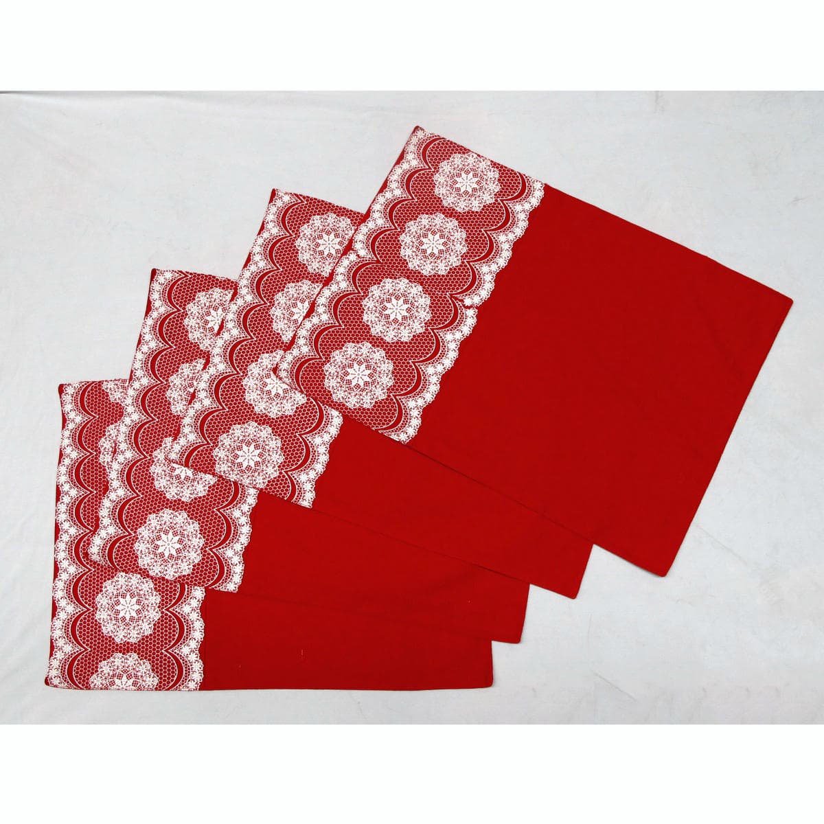 V442 RAP PLACEMAT 4LACEY RED RE 213072 00