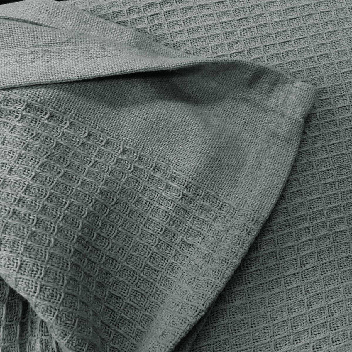 Living @ Home 350gsm 100% Cotton Breathable Waffle Blanket Single 180 x 230 cm Charcoal - V442-STT-BLANKET-25COTTONWAFFLE-CHARCOAL-SB V442 STT BLANKET 25COTTONWAFFLE CHARCOAL SB 202503241615 02