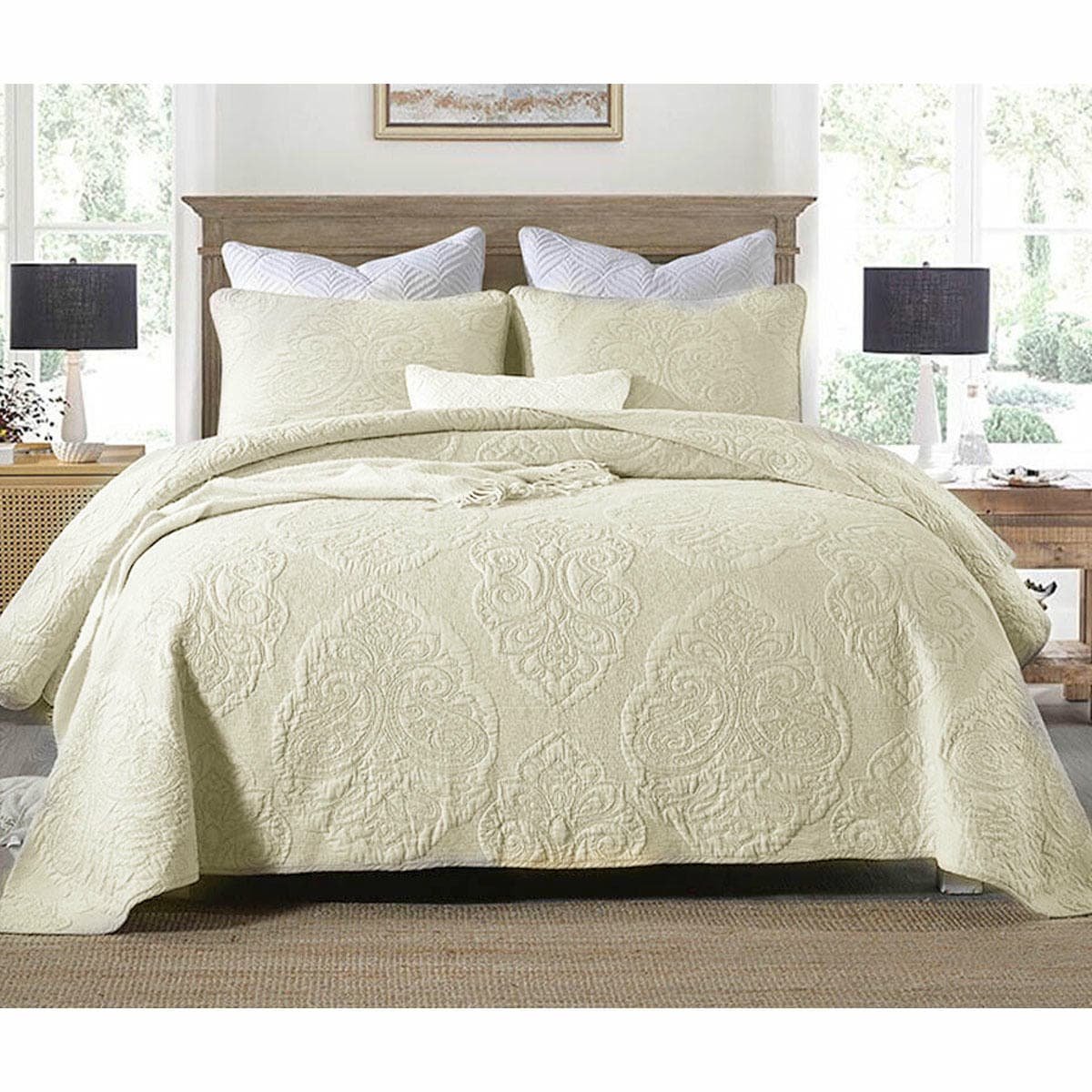 V442 STT COVERLET ROYALE CREAM QS 213093 00