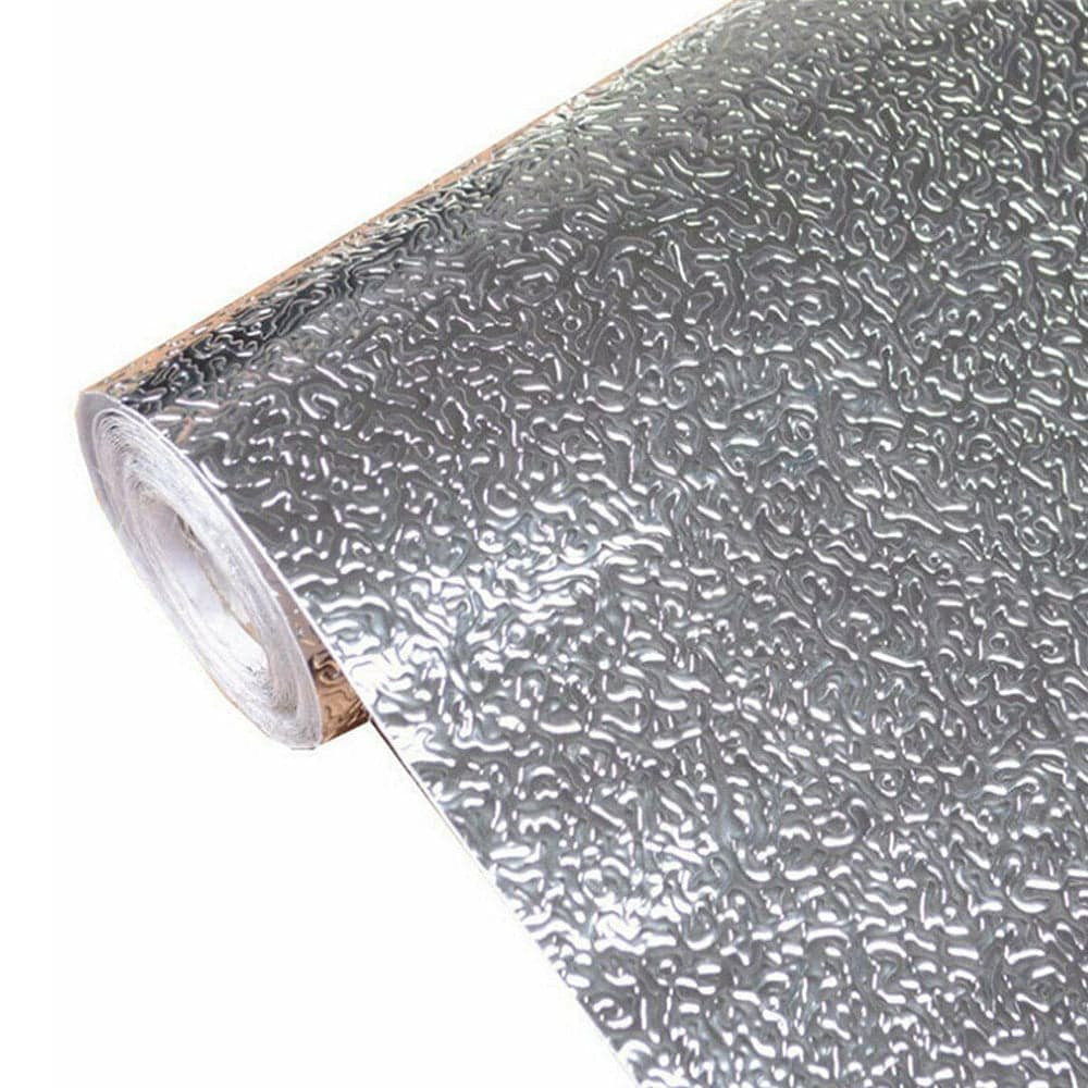 Aluminum Foil Sticker Self Adhesive Oil-proof Waterproof Kitchen Cabinet Wall(40*500cm) - V462-H-12-02 Aluminum Foil Sticker Self Adhesive Oil-proof Waterproof Kitchen Cabinet Wall(40*500cm)