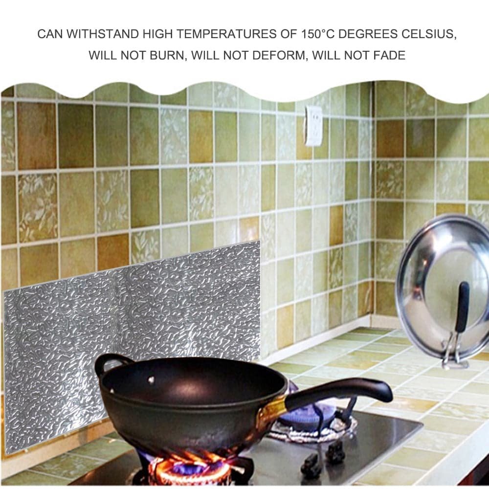 Aluminum Foil Sticker Self Adhesive Oil-proof Waterproof Kitchen Cabinet Wall(40*500cm) - V462-H-12-02 Aluminum Foil Sticker Self Adhesive Oil-proof Waterproof Kitchen Cabinet Wall(40*500cm) - Image 3