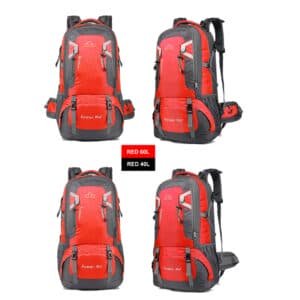 40L Waterproof Outdoor Hiking Backpack Camping Outdoor Trekking Bag(Red)