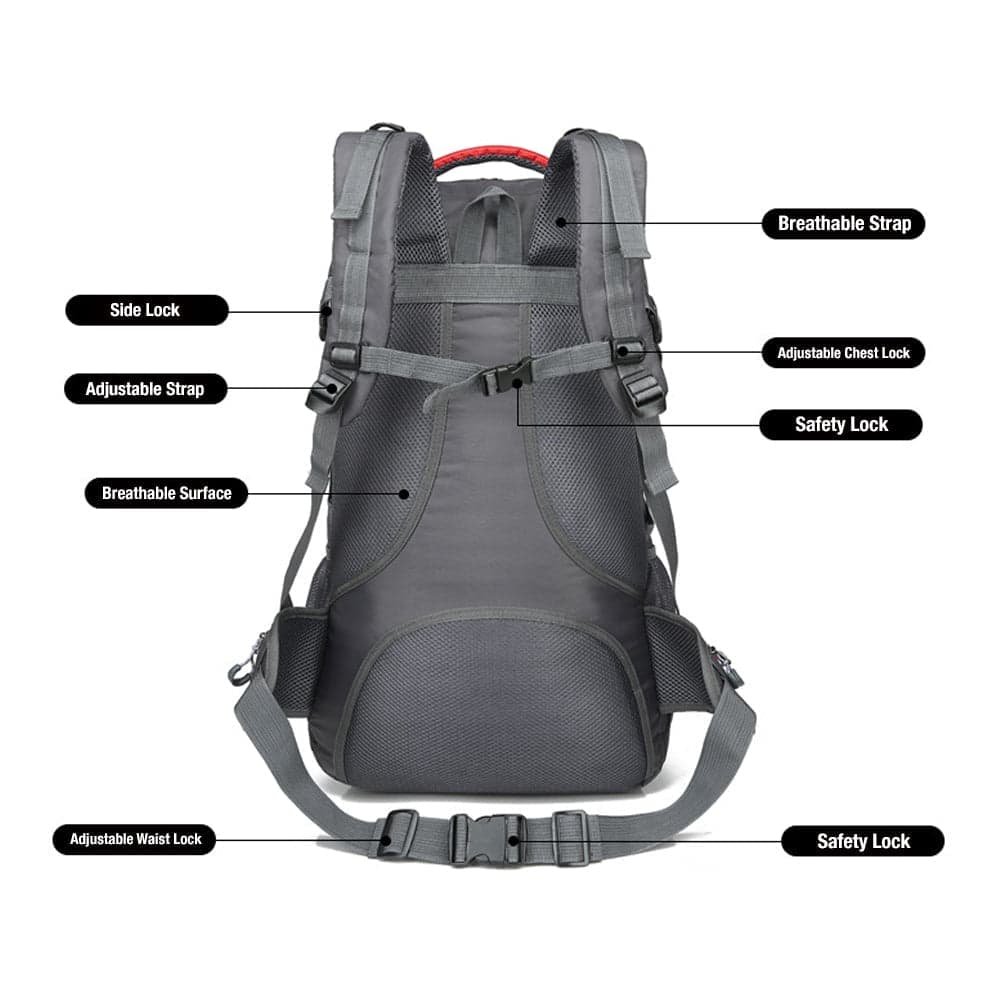 60L Waterproof Outdoor Hiking Backpack Camping Outdoor Trekking Bag(Blue) - V462-TO-29-06 60L Waterproof Outdoor Hiking Backpack Camping Outdoor Trekking Bag(Blue) - Image 5