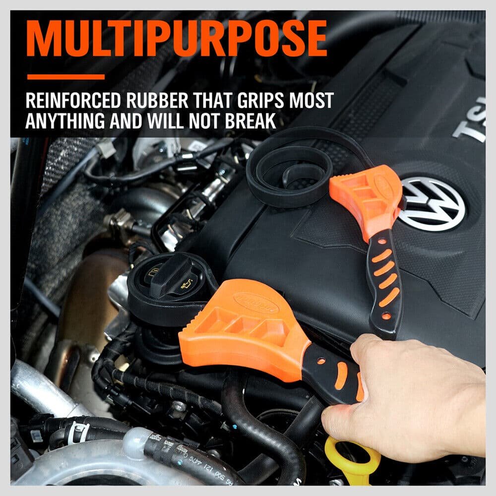 2Pc Adjustable Strap Wrench Rubber Belt Spanner Multi-Purpose Jar Opener Filter - V465-97500-AU 2Pc Adjustable Strap Wrench Rubber Belt Spanner Multi-Purpose Jar Opener Filter - Image 5