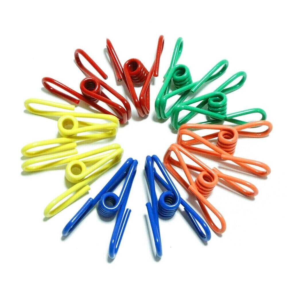 10Pc Steel Clips Multi-Use Spring Clamps Clothes Peg Hanging Note Book Laundry - V465-97733-AU-2 10Pc Steel Clips Multi-Use Spring Clamps Clothes Peg Hanging Note Book Laundry