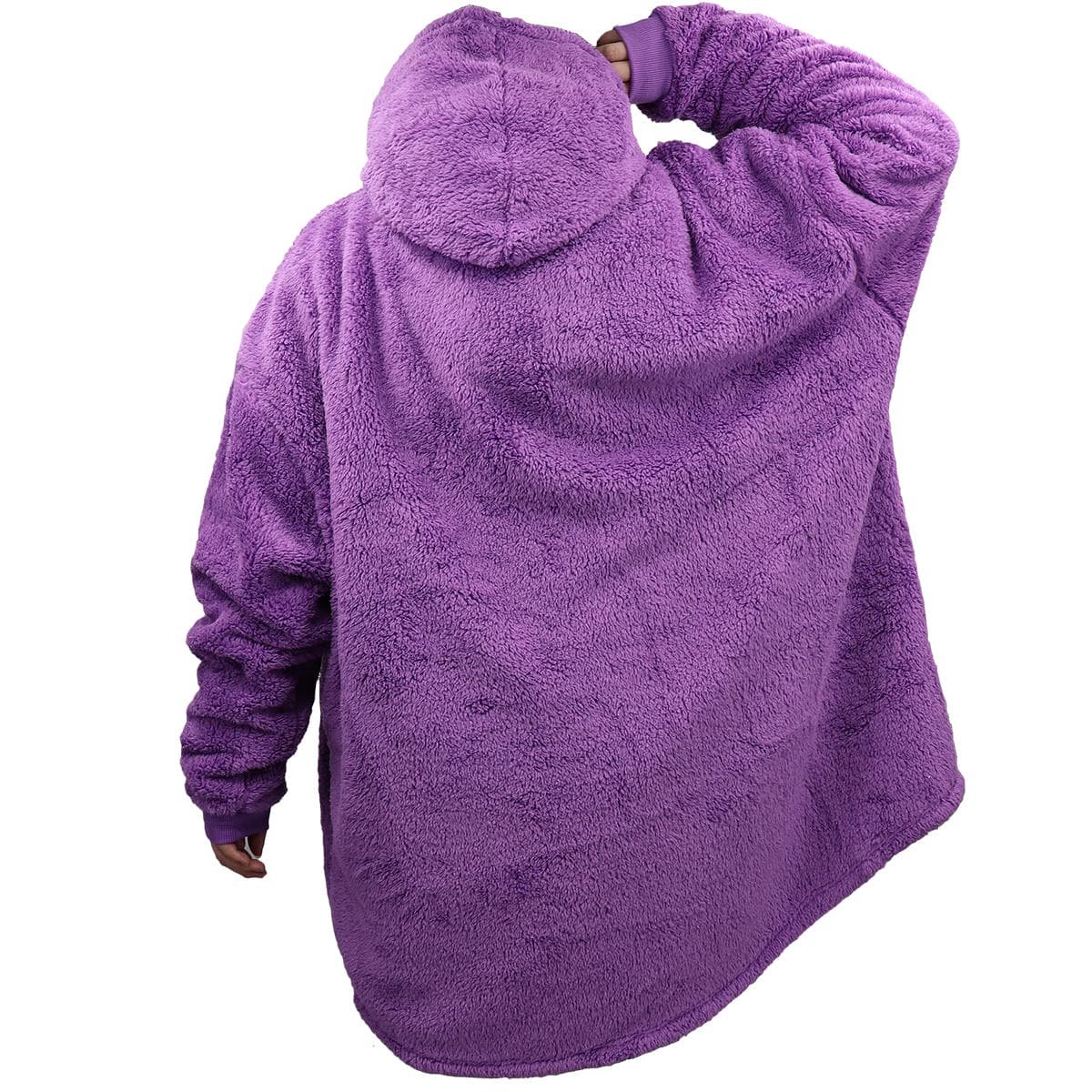 Oversized Soft Pullover Plain Hoodie Warm Fleece Blanket Plush Winter Sweatshirt, Blue Tie-Dye, Adult - V474-438922 Oversized Soft Pullover Plain Hoodie Warm Fleece Blanket Plush Winter Sweatshirt, Blue Tie-Dye, Adult - Image 6