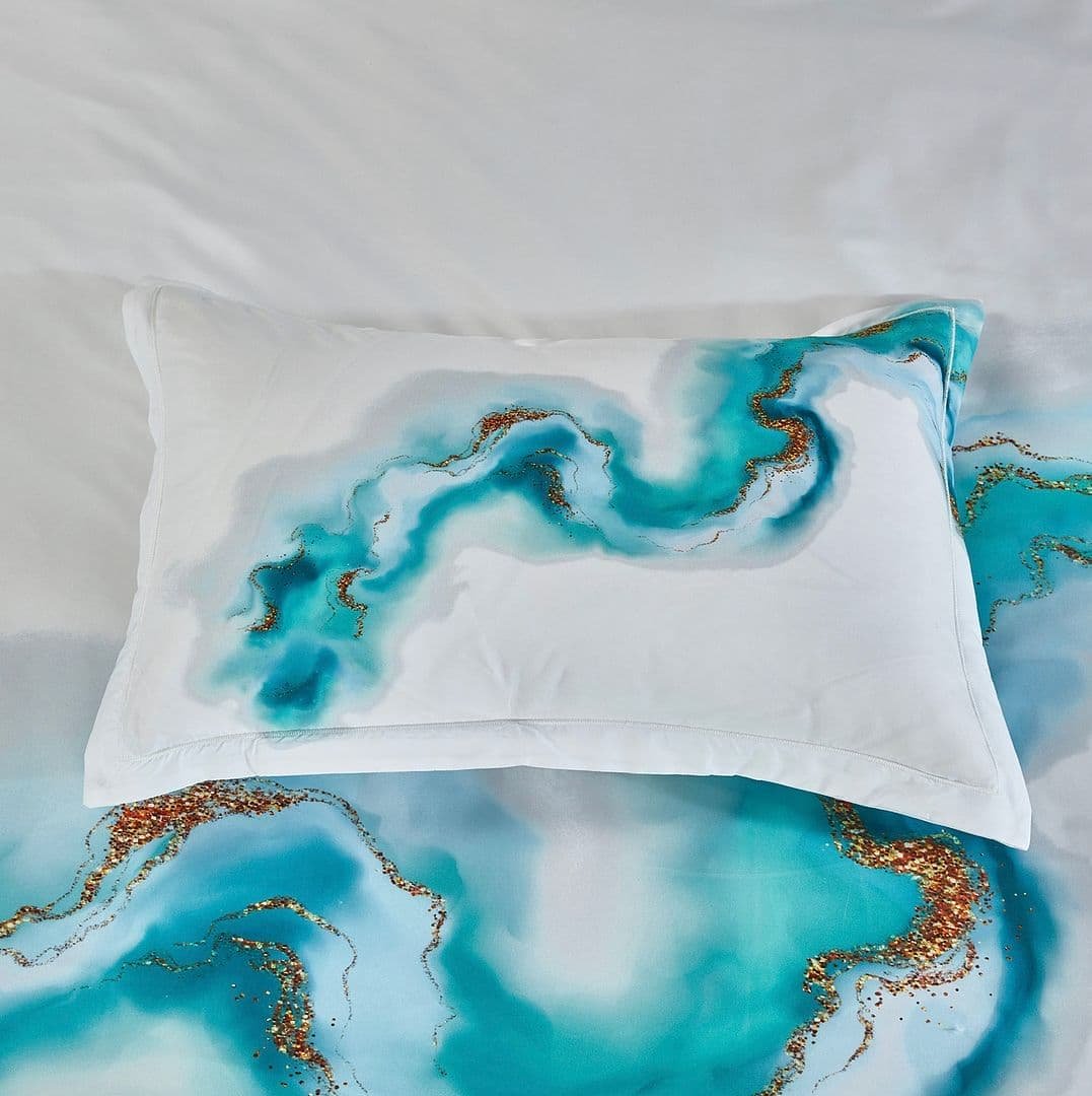 Ocean Marble Quilt Cover Set - King Size - V493-SM-K-10 V493 SM K 10 150791 03
