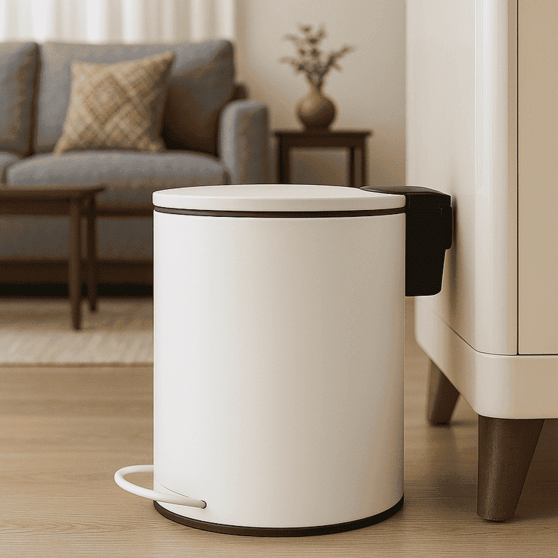 3L Soft Close Pedal Bin White - V498-3LBINWH 3L Soft Close Pedal Bin White