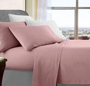 ultra soft microfibre sheet set king single rose gold