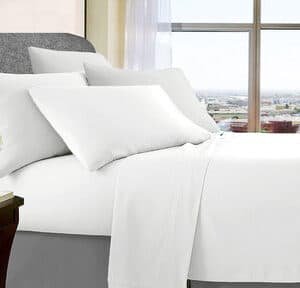 ultra soft microfibre sheet set queen white