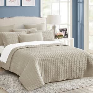 7 piece vintage stone wash comforter set king natural