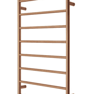 Premium Brushed Rose Gold Towel Rack - 8 Bars, Round Design, AU Standard, 1000x620mm Wide