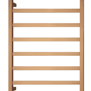 Premium Polished Rose Gold Heated Towel Rack - 8 Bars, Square Design, AU Standard, 1000x620mm Wide