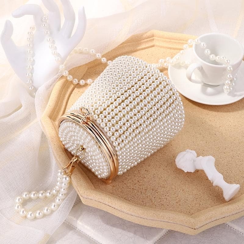 Golden Beige Pearl Mini Tote Bag - V562-2022842060DBT V562 2022842060DBT 202505191518 04