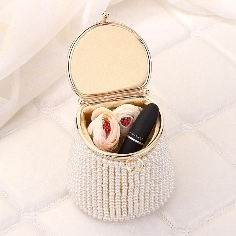 Golden Beige Pearl Mini Tote Bag - V562-2022842060DBT V562 2022842060DBT 202505191518 05