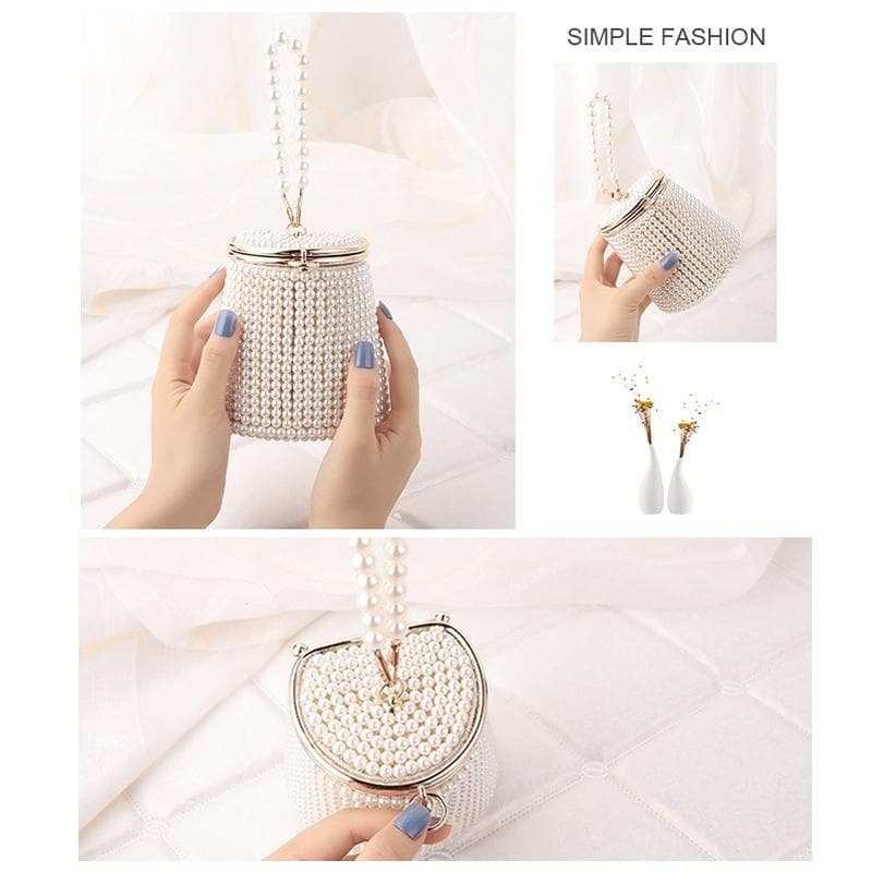 Golden Beige Pearl Mini Tote Bag - V562-2022842060DBT V562 2022842060DBT 202505191518 06