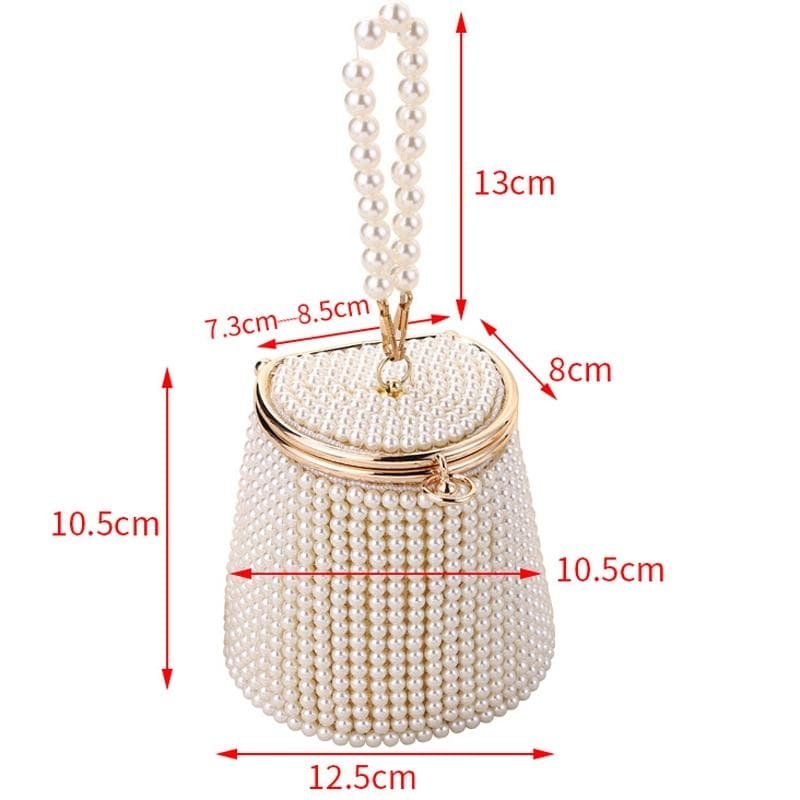 Golden Beige Pearl Mini Tote Bag - V562-2022842060DBT V562 2022842060DBT 202505191518 07