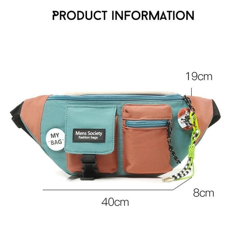 Lightweight Black Canvas Crossbody Backpack For Active Lifestyles - Black + Lanyard - V562-2031763060DBT V562 2031763060DBT 202508282209 02