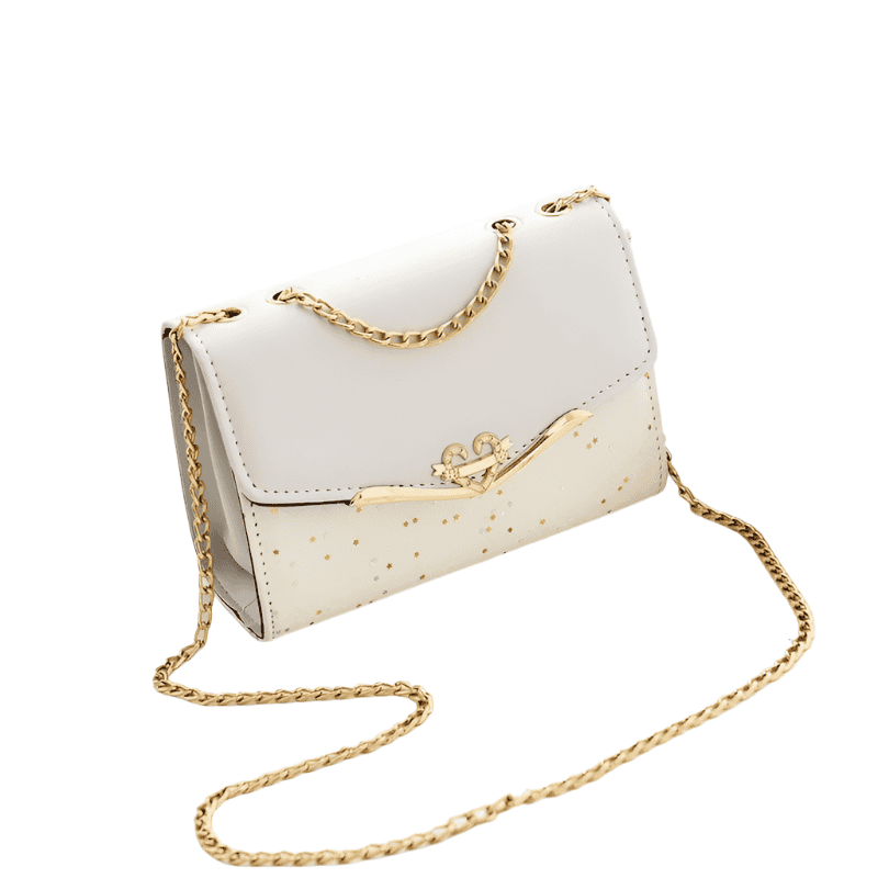Sequined Messenger Shoulder Bag For Women Beige - White - V562-3004193060DBT V562 3004193060DBT 202505191530 01