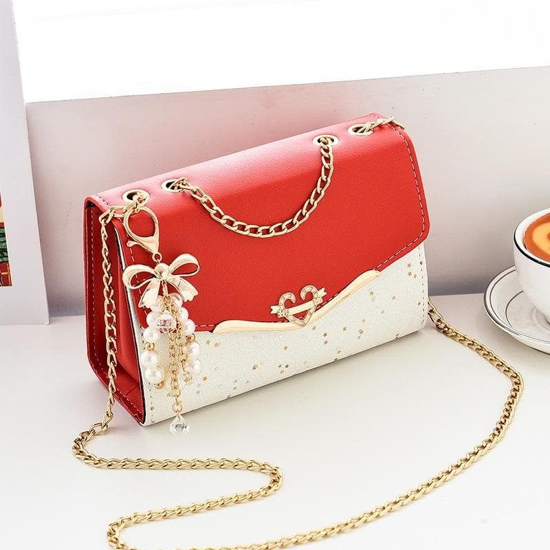 Sequined Messenger Shoulder Bag For Women Beige - White - V562-3004193060DBT V562 3004193060DBT 202505191530 06